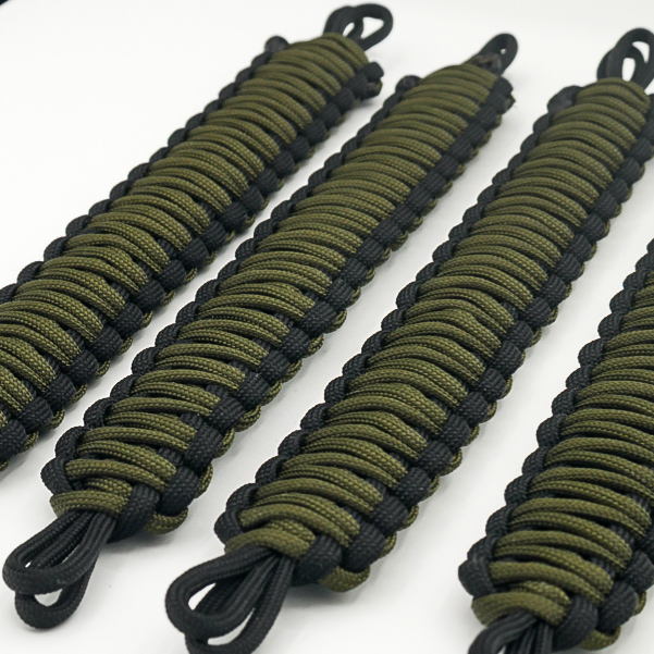 Paracord Grab Handle 4 Pack | Green and Black